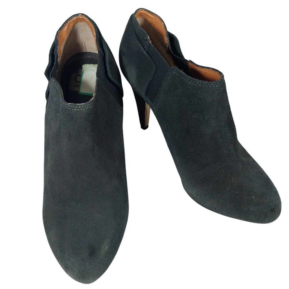 DOLCE VITA! BLUE GRAY GENUINE SUEDE LEATHER HODDEN PLATFORM ANKLE BOOTS! SZ 10M